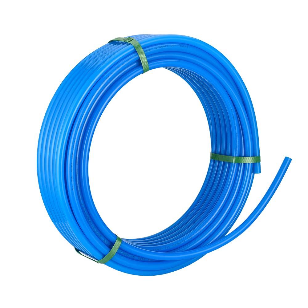 EFIELD 1/2-inch 2 x100 ft Pex-A Tubing/Pipe （All in One） Red & Blue 200 ft， 30 PCS 1/2" Brass Expansion pex Fittings- Elbow Tee Coupler (30 PCS), 1/2' Expansion Rings (100 Pcs), Pipe Cutter (1/2-inch)