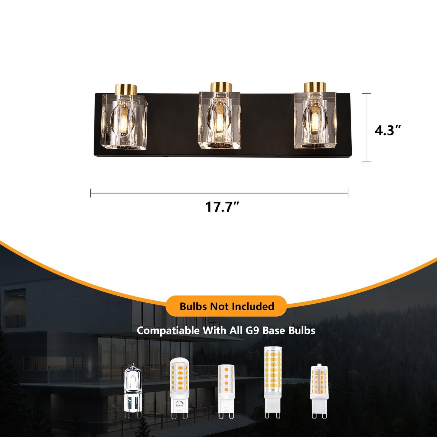 8-Lights Semi Flush Mount Ceiling Light Fixture,Black and Gold Modern Crystal Chandeliers,Farmhouse Lighting Fixtures for Dining Room Living Room Kitchen Bedroom Entryway