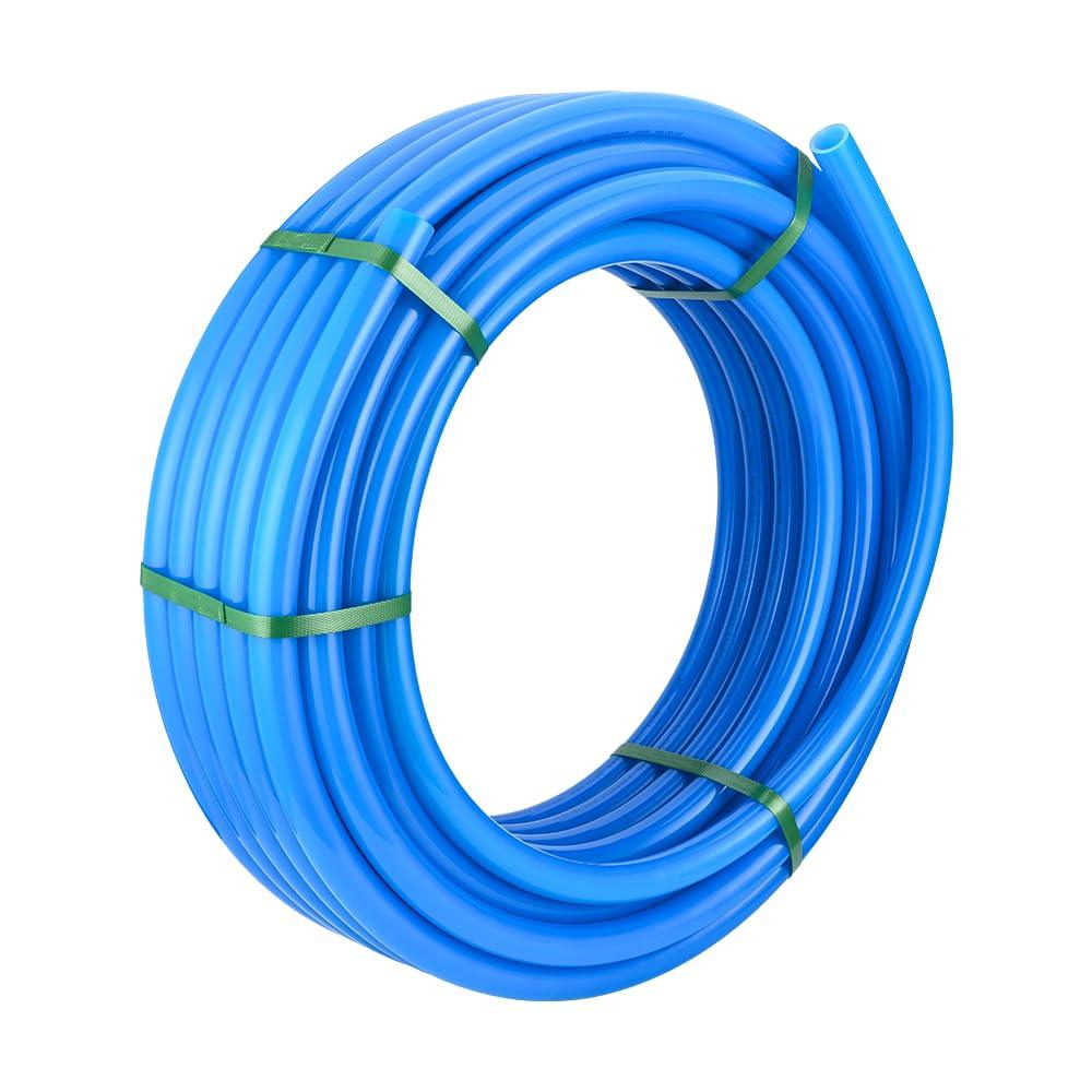 EFIELD 1/2-inch 2 x100 ft Pex-A Tubing/Pipe （All in One） Red & Blue 200 ft， 30 PCS 1/2" Brass Expansion pex Fittings- Elbow Tee Coupler (30 PCS), 1/2' Expansion Rings (100 Pcs), Pipe Cutter (1/2-inch).