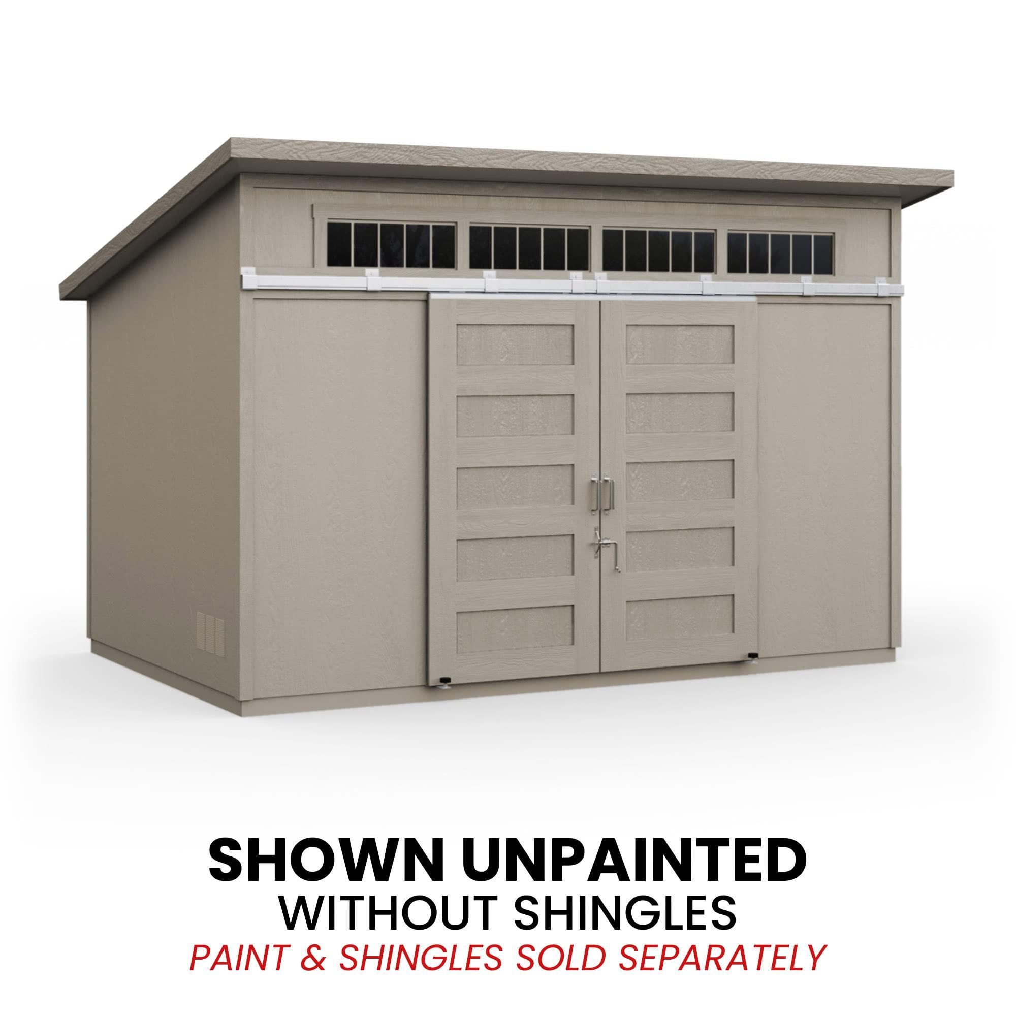 Handy Home Products Palisade 12x8 Do-it-Yourself Wooden Storage Shed with Floor.