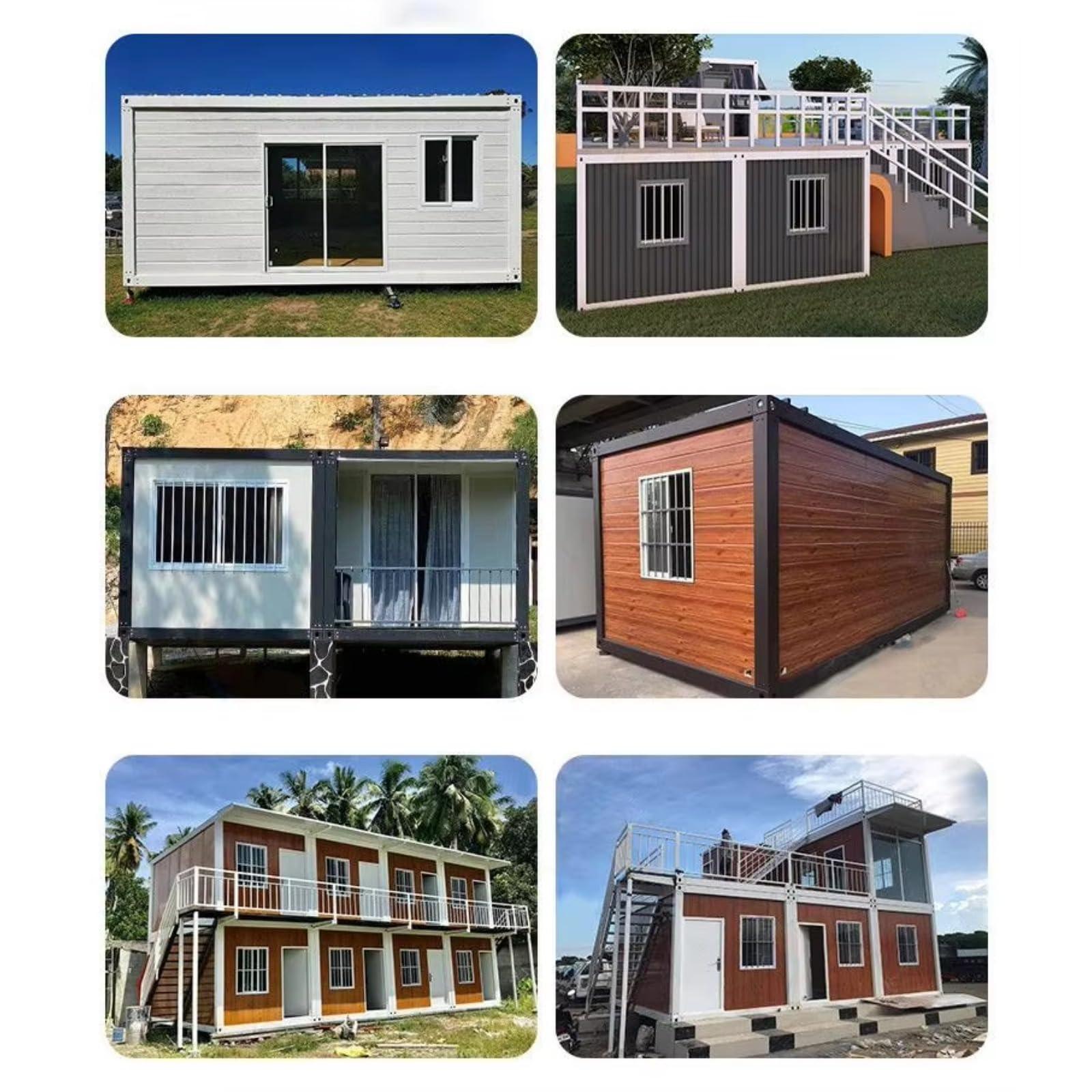 Container Tiny Home, Luxury Modern Prefab Insulated Home, Mobile Expandable Tiny House for Living with Customizable Design, Waterproof, Two & Three Room Options, Available in 20ft, 40ft Sizes.