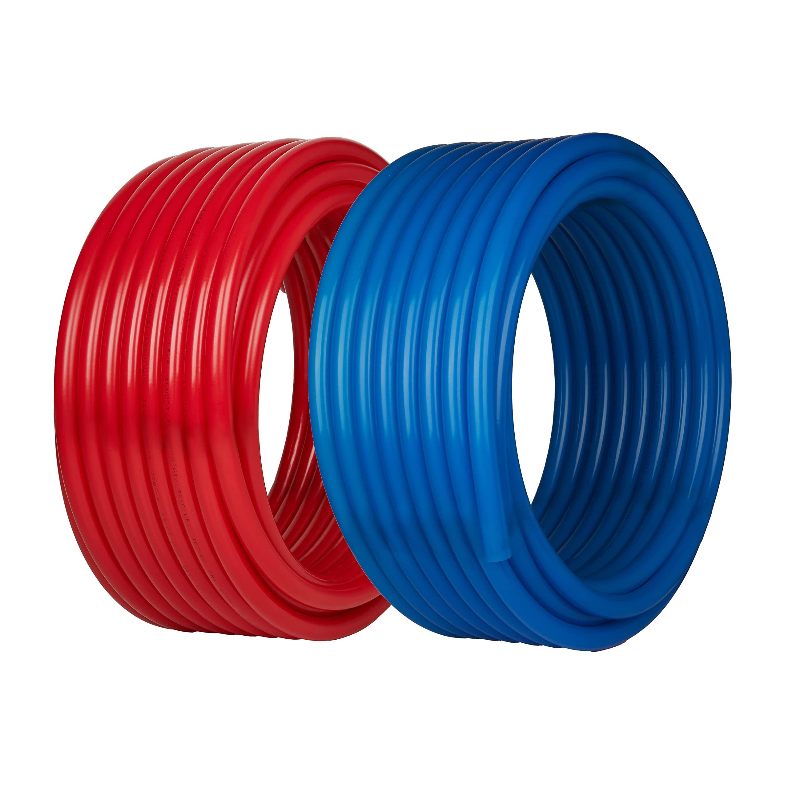 EFIELD 1/2-inch 2 x100 ft Pex-A Tubing/Pipe （All in One） Red & Blue 200 ft， 30 PCS 1/2