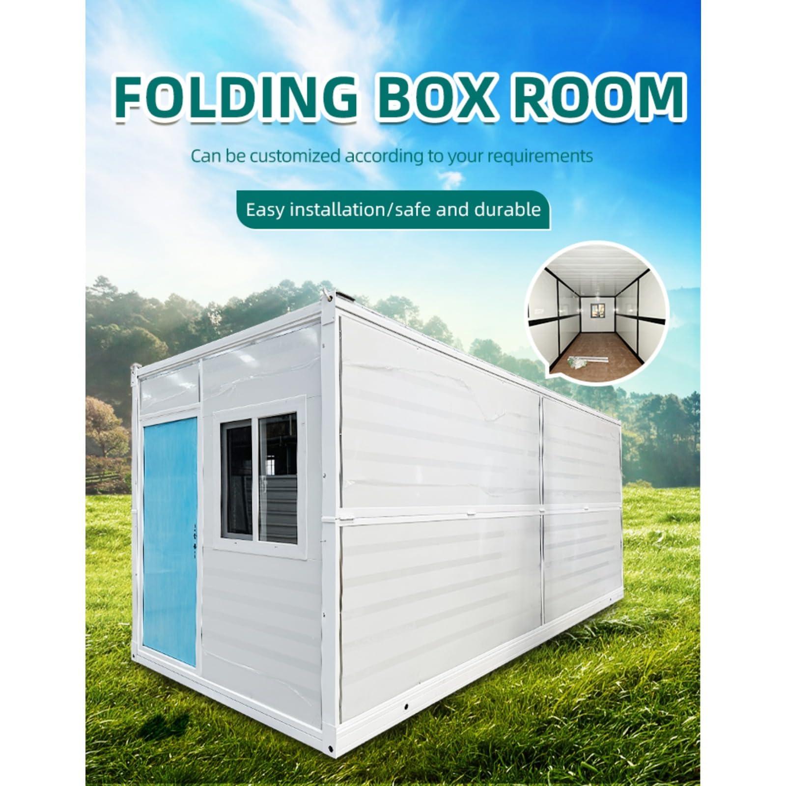 Container Tiny Home, Luxury Modern Prefab Insulated Home, Mobile Expandable Tiny House for Living with Customizable Design, Waterproof, Two & Three Room Options, Available in 20ft, 40ft Sizes.