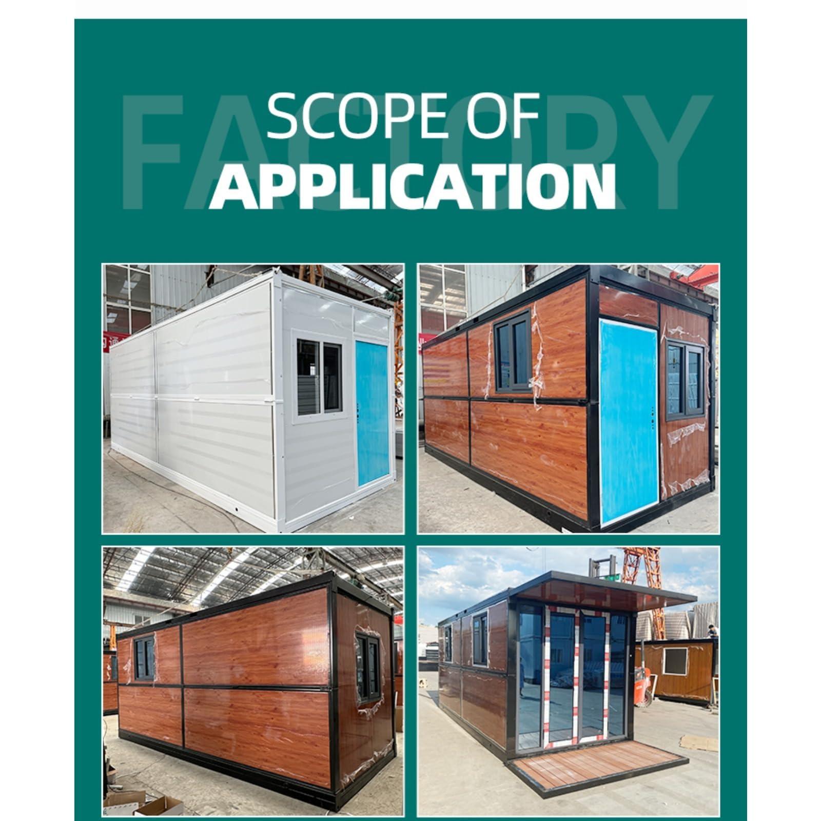 Container Tiny Home, Luxury Modern Prefab Insulated Home, Mobile Expandable Tiny House for Living with Customizable Design, Waterproof, Two & Three Room Options, Available in 20ft, 40ft Sizes.