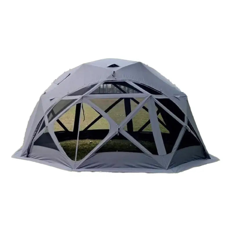 Outdoor Canvas Octagon 6-8 People Thickened Waterproof Double Layer Family Camping Glamping Ball Tent.