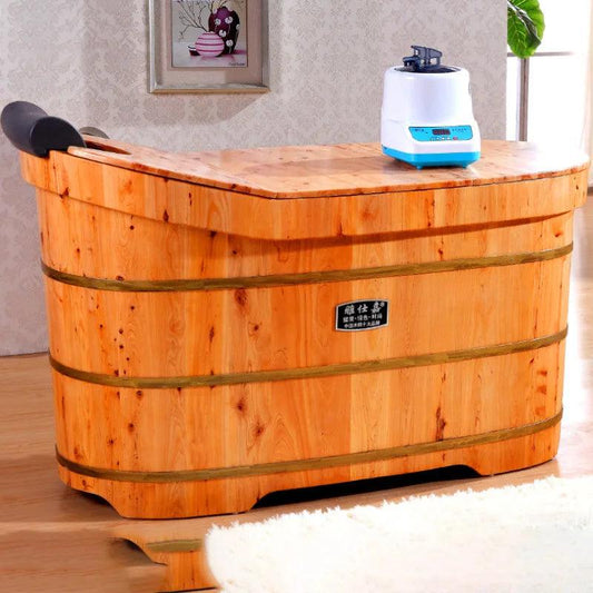 Insulation Bath Bucket Solid Beautiful Household Use Wooden Bathtub Major Personal Backrest Banheira Adulto Furniture CY50YT