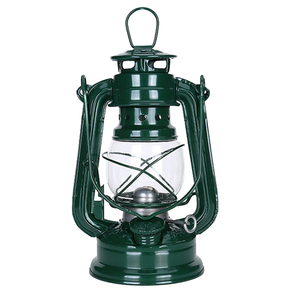 Camping Kerosene Lamp Portable Outdoor Atmosphere Lighting Tent Lanterns with Handle Vintage Oil Burning Table Hurricane Lamps.