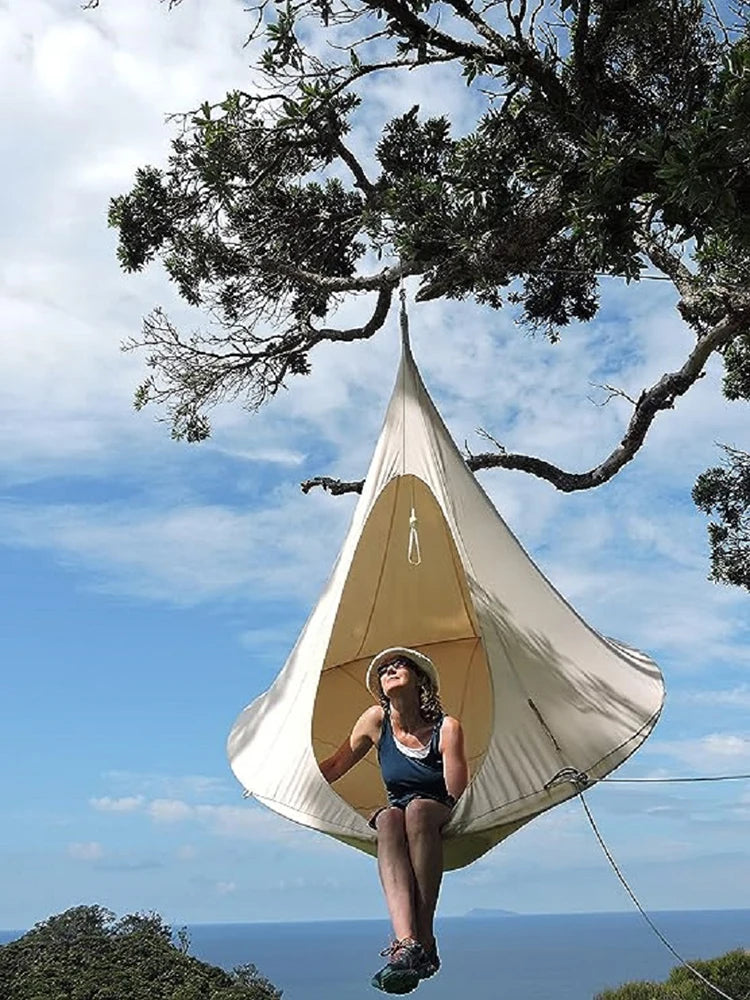 Outdoor travel camping hanging tree hammock indoor children's play swing hanging chair waterproof tent durable hanging tent.