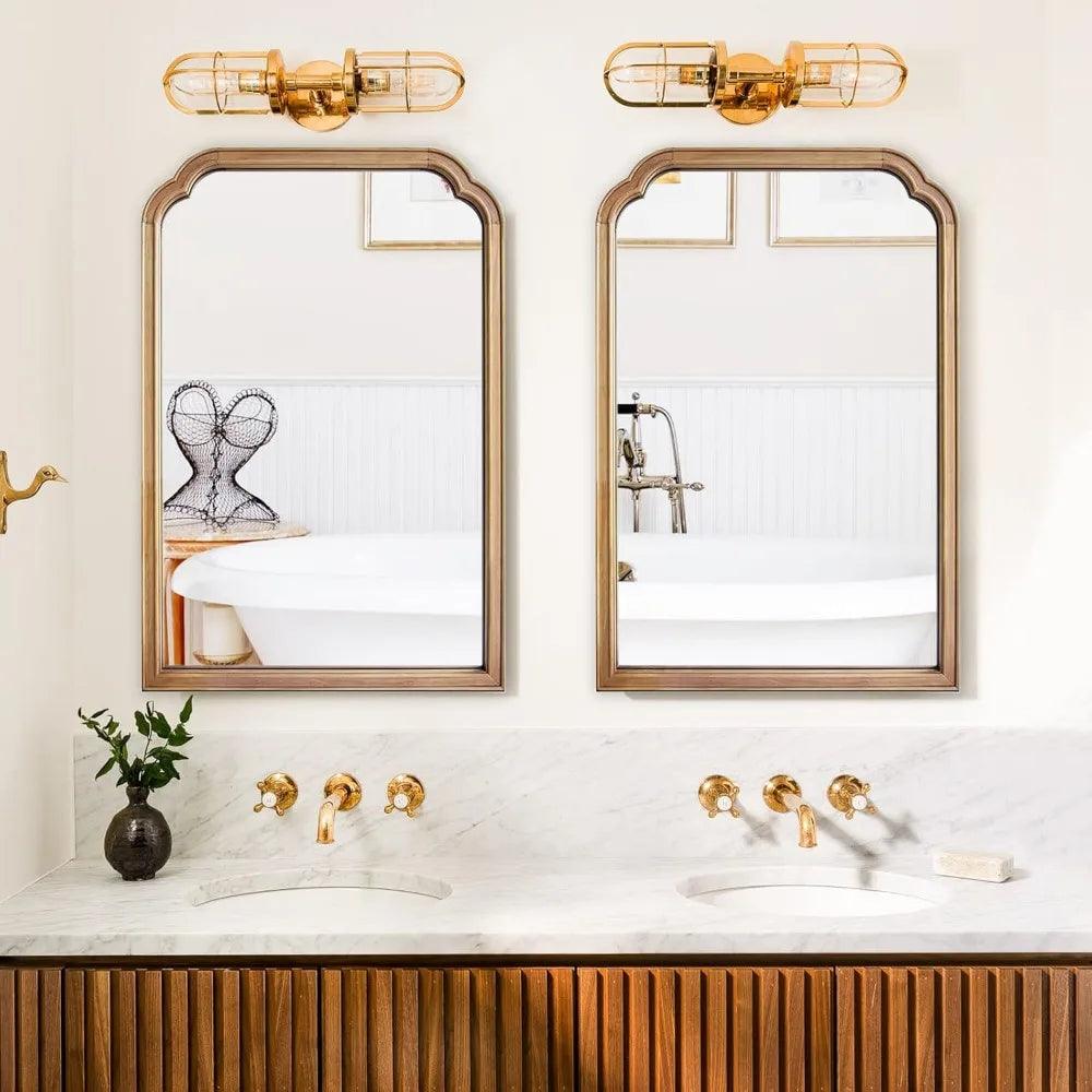 2 Pack Farmhouse Bathroom Mirrors for Wall Mounted, 24