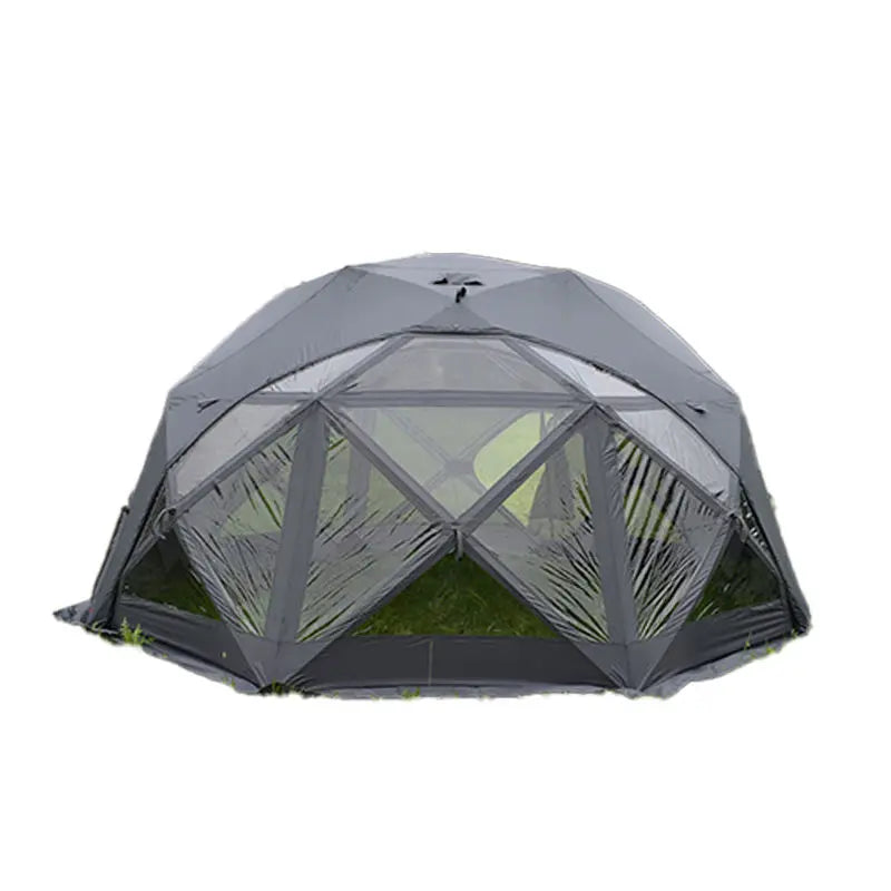 Outdoor Canvas Octagon 6-8 People Thickened Waterproof Double Layer Family Camping Glamping Ball Tent.