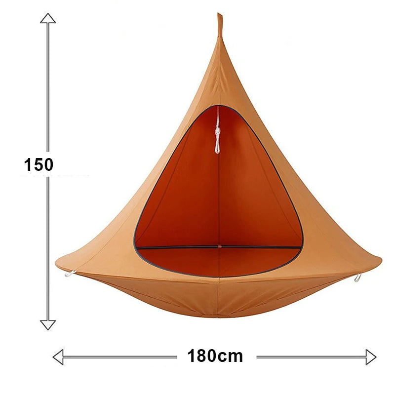 Outdoor travel camping hanging tree hammock indoor children's play swing hanging chair waterproof tent durable hanging tent.