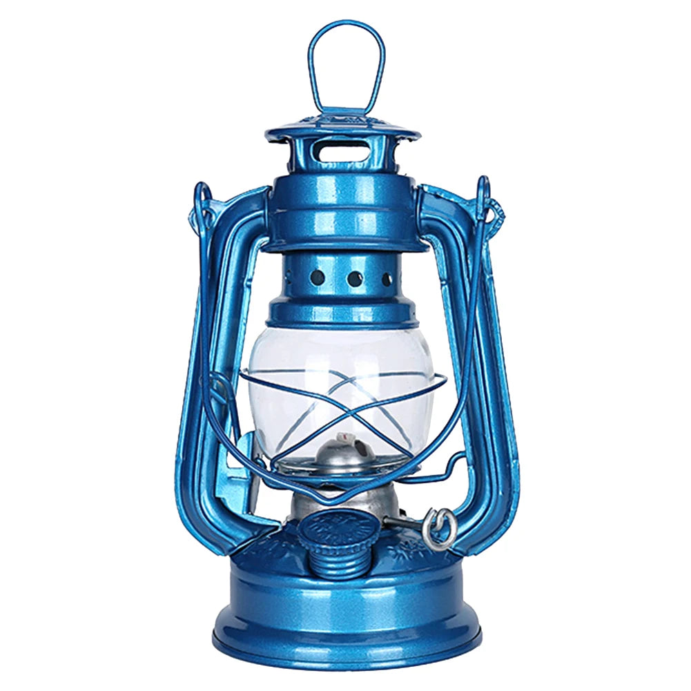 Camping Kerosene Lamp Portable Outdoor Atmosphere Lighting Tent Lanterns with Handle Vintage Oil Burning Table Hurricane Lamps.