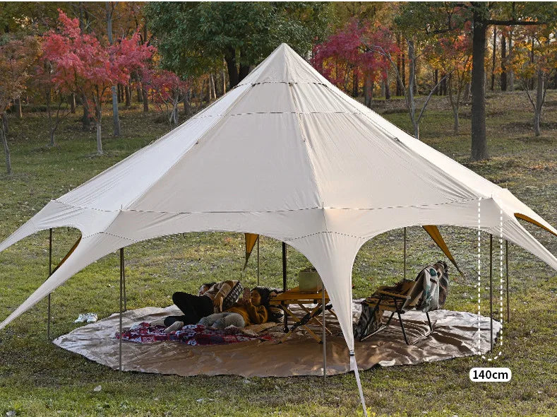 DDP Ready In Stock Customized Outdoor Luxury Glamping Bell Tents Dome Tepee for Family Camping.