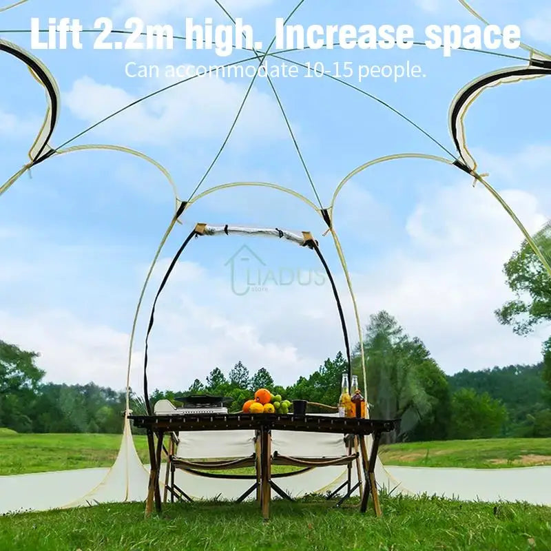 OutdoorTransparent Tent Portable Folding Camping Thickening Tent Starry Sky Bubble House Shade Winter Sunshine Wind/Waterproof.