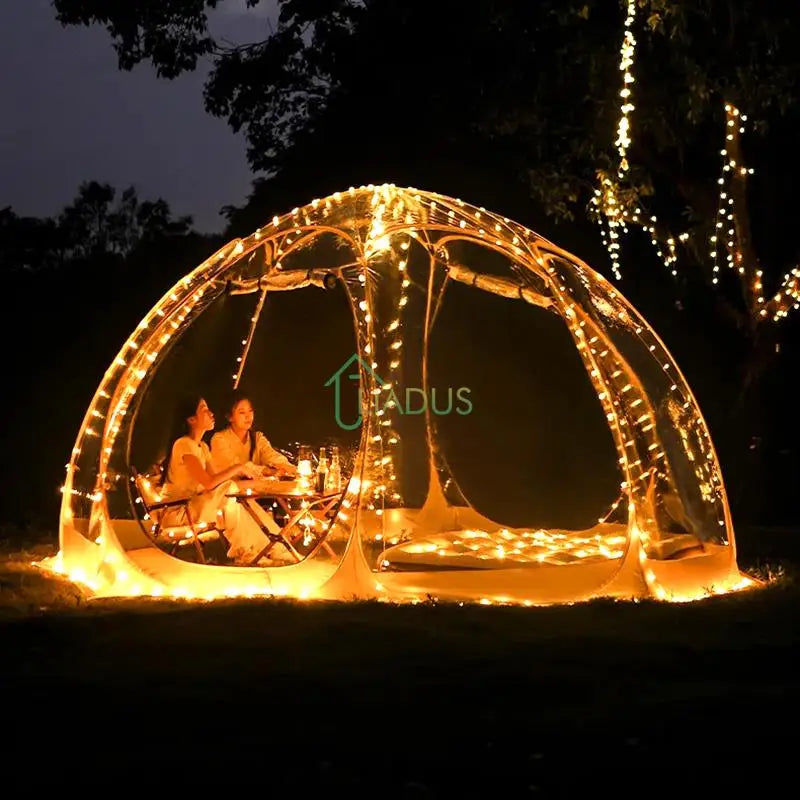 OutdoorTransparent Tent Portable Folding Camping Thickening Tent Starry Sky Bubble House Shade Winter Sunshine Wind/Waterproof.