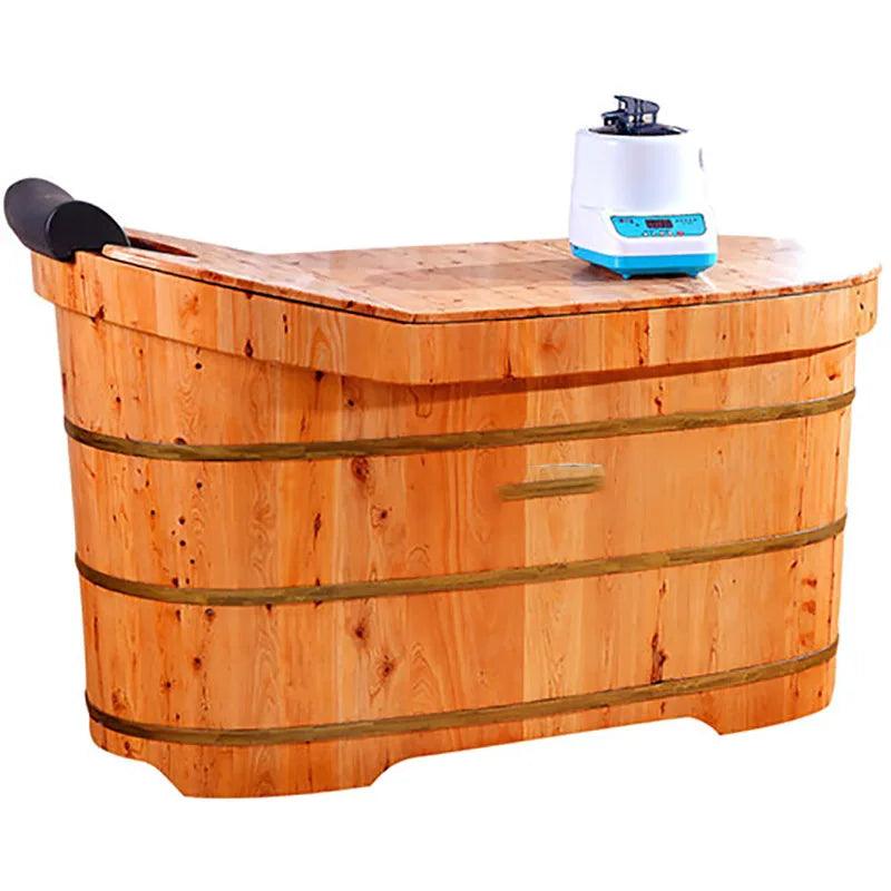 Insulation Bath Bucket Solid Beautiful Household Use Wooden Bathtub Major Personal Backrest Banheira Adulto Furniture CY50YT