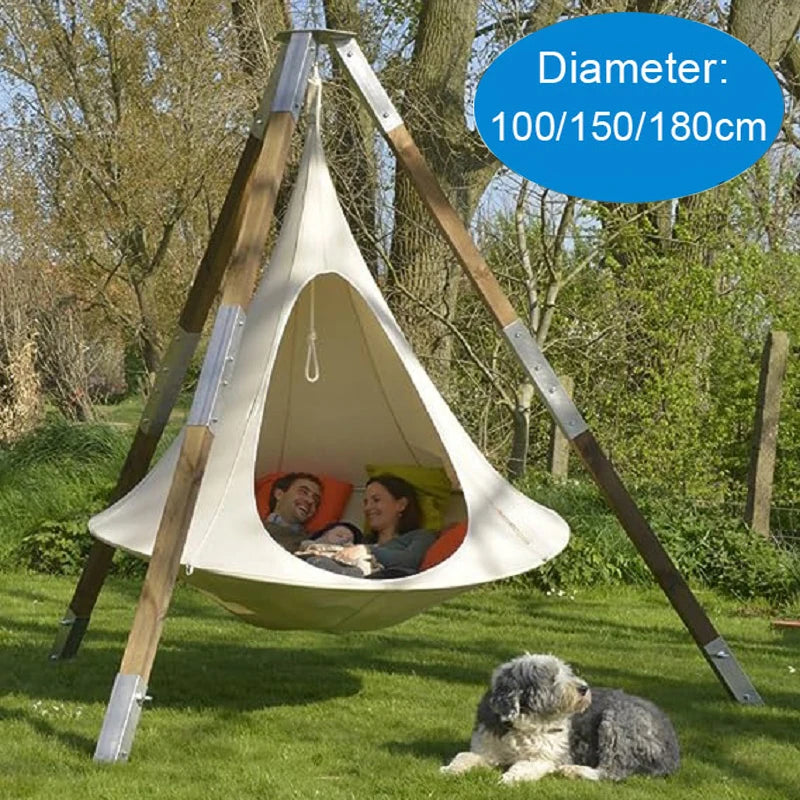 Outdoor travel camping hanging tree hammock indoor children's play swing hanging chair waterproof tent durable hanging tent.